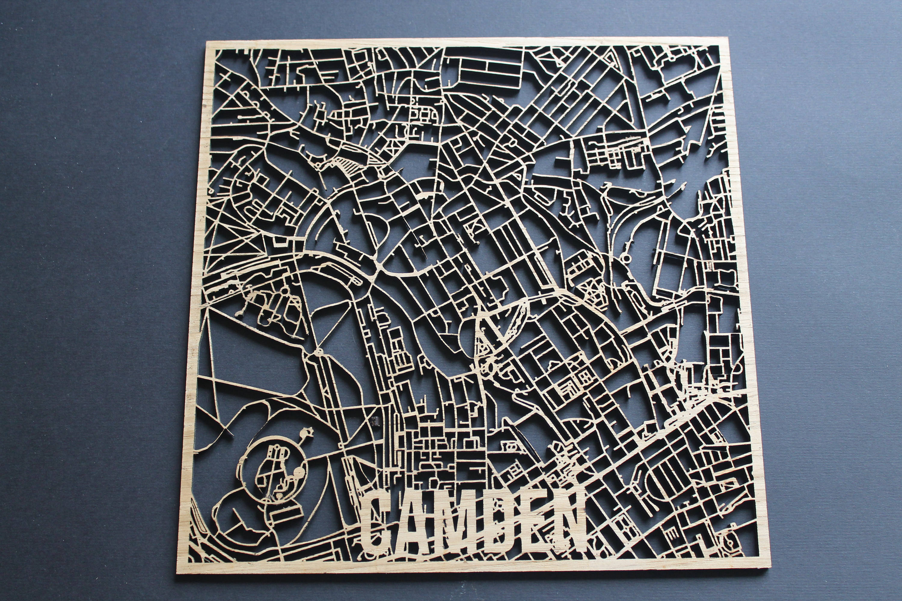 Camden Laser Cut Street Maps Wooden Map – Artisan Maps